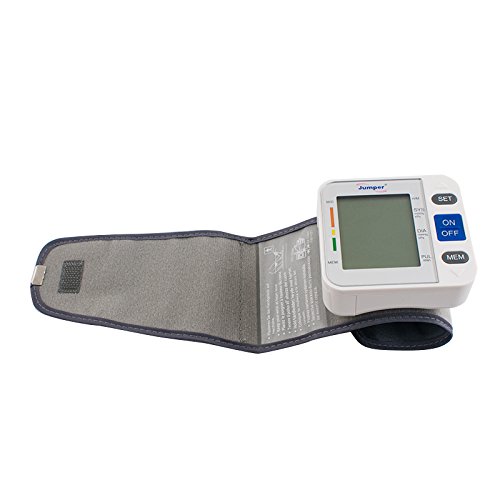 CARESHINE Automatic Wrist Blood Pressure Cuff Monitor Digital LCD Display Screen Pulse Monitoring with Adjustable Cuff and Storage Case