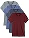 Bolter 4 Pack Men's Everyday Cotton Blend Short Sleeve T-Shirt (Large, H.Car/H.Roy/H.NVY/H.Slt)