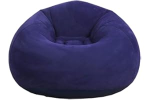 YtotY Beanless Bag Inflatable Chair, Air Sofa Outdoor Inflatable Lazy Sofa Chair No Filler,Washable Couch Bean Bag Chair Folding,for Organizing Plush Toys Or Memory Foam (Blue)
