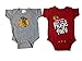 Chicago Blackhawks NHL Newborn Baby Creeper Home and Away Set USA Printed
