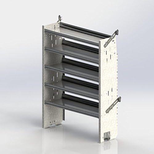 Ranger Design #L42-X Square back cargo van shelving system with 5 open shelves, 14"D x 42"W x 58"H