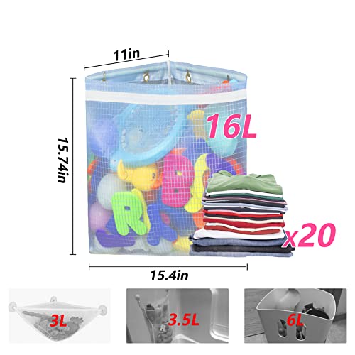 𝐕𝐈𝐍𝐉𝐎𝐄 𝐁𝐚𝐭𝐡 Toy Corner Storage , Hanging Bath Toy Storage for Baby Toys