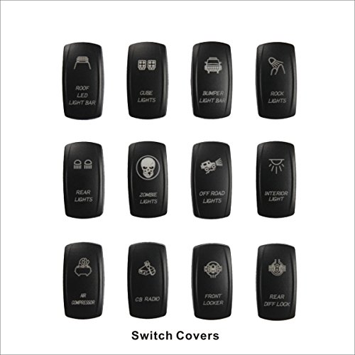 Voswitch Universal 6-Switch Pod/Panel in Red Backlight with Control and Relay Box Fits Truck,UTV, Jeep and Boat(Comes with 12 Switch Covers) - Thumbnail 4