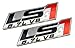 ERPART LS1 5.7L V8 RED Engine Emblems Badges Highly Polished Aluminum Chrome Silver Compatible with Pontiac Trans Am Firebird Chevy Corvette C5 ZR1 Camaro Holden Special Vehicles HSV (Pack of 2)