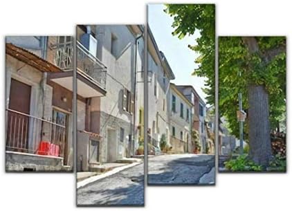 4 Panel Sora Italy 09 21 2019 A Narrow Street Among The Old Houses Of A Canvas Pictures Home Decor Gifts Canvas Wall Art For Your Living Room Buy Online At Best Price In