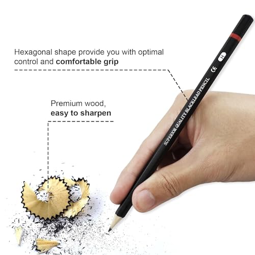 HOTCOLOR Drawing Pencils Set, 36pcs Art Supplies Set Sketching Pencil Set with Graphite Pencils,Dual Ended Color Pencils,Charcoal Pencils Set for Artists Adults Kids Beginners