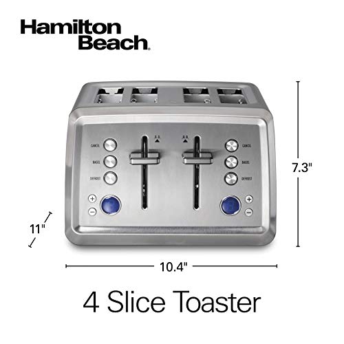 Hamilton Beach 4 Slice Toaster with ExtraWide Slots, Bagel Setting