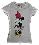 Disney Ladies Fitted/Juniors Minnie Mouse with Bow T-shirt