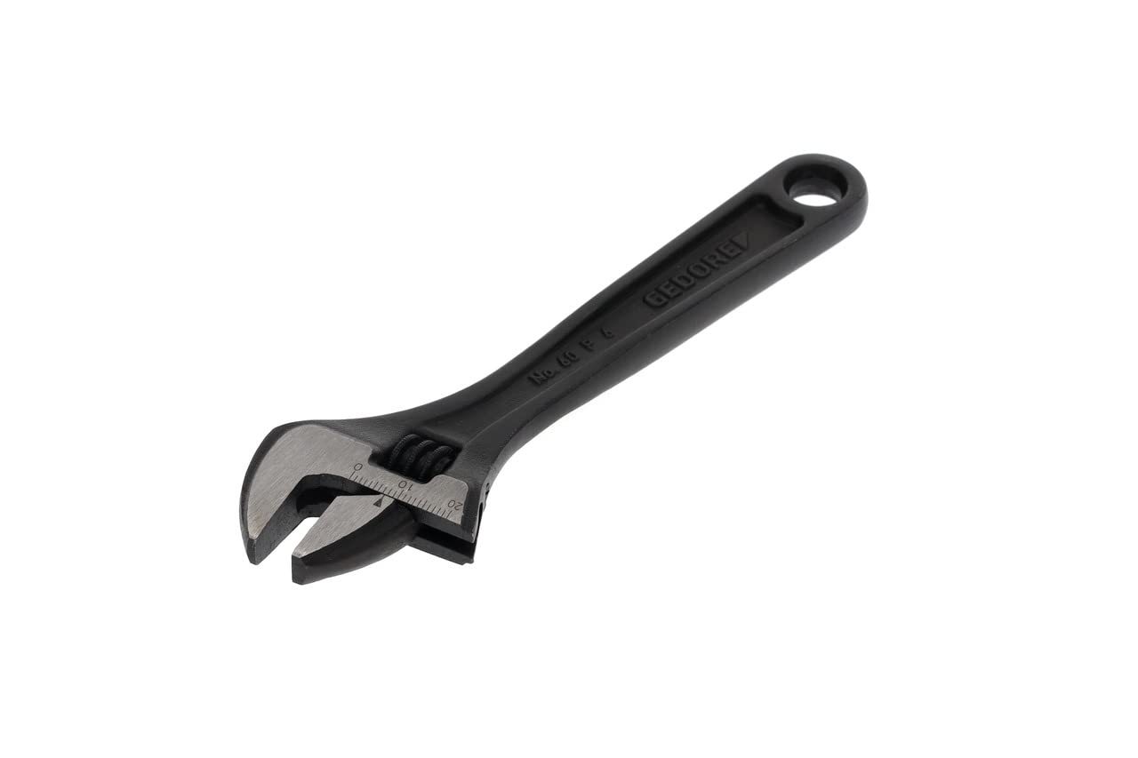 GEDORE Single Open-Ended Adjustable Spanner, AF 20 mm (25/32"), Scale, Swedish Pattern, Phosphated, 60 CP 6