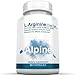 Alpine Nutrition L-Arginine 500mg Free Form - NOS Nitric Oxide Capsules - 60 Veggie Capsules