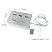 ERCRYSTO USB3.0 Card Reader and 3 Ports USB Hub, High Speed External Memory Card Reader (MS, Micro SD,SD/MMC,M2,TF Card)