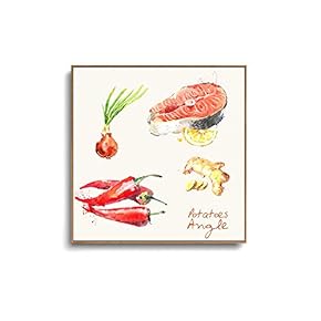 Framed Canvas Wall Art for Living Room, Bedroom Tasty Food Canvas Prints for Home Decoration Ready to Hanging - 16x16 inches