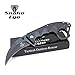 Snake Eye Tactical Everyday Carry Karambit Style Ultra Smooth One Hand Opening Folding Pocket Knife - Ideal for Recreational Work Hiking Camping (Black)