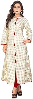 Women's Cotton A-Line Kurti (86VFKU-015)