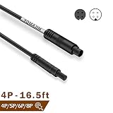 Backup Camera Extension Cable,4 Pin 16.5Ft Dash Cam Cord Car Dash Camera Rear View Camera Cord Wires (5P 6P 8P Dash Cam Cord Search YQMAJIM)