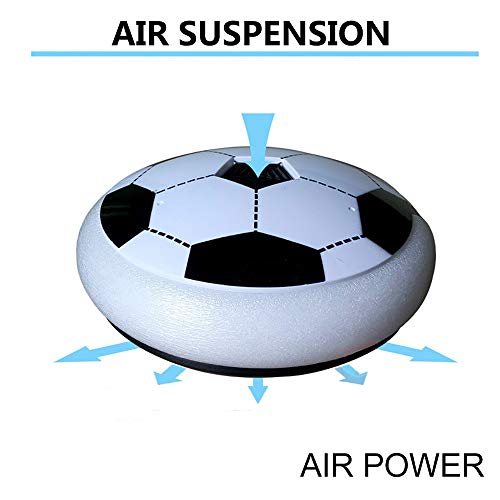 MBDVLPMT Kids Toys Hover Soccer Ball Set 2 Goals Gift Football Disk Toy LED Light Boys Girls Age 3-16 Year Old, with Foam Bumper for Indoor Outdoor Sports Ball Game Children