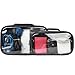BUBM Clear 2pcs/set Portable Electronic Accessories Travel Organizer Case(Black)