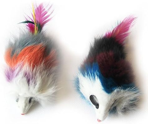 Amazon Com Iconic Pet 12 Pieces Multicolored Long Hair Fur Mice