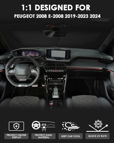Front Sun Visor Compatible with Peugeo-t 2008 e-2008 2020-2023 2024 2025 2026 Sun Visor for 2008 with UV Protection, Cooling