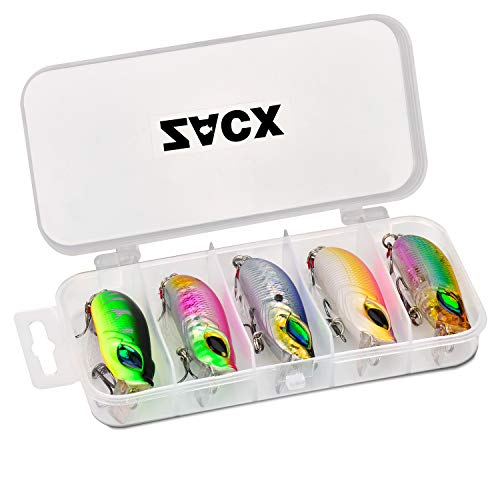 ZACX Angelköder Super Cast 3D Spinnerbaits Cranbaits Jerkbaits Popper Baits Hard Bait Minnow Köder für Barsch Forelle…