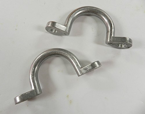 (KS) Set of 2pc 2" I.D. Trailer Tie Loop Aluminum Bolt-On Lashing Rope Tie Down Ring Horse - 4" Hole to Hole - Thumbnail 4