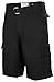 One Tough Brand Men's Cotton Twill Belted Cargo Shorts-Black-32