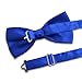 Mens Adjustable Neck Solid Bow Ties Pre Tied Pink