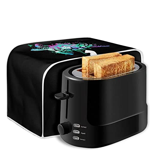 JEOCODY Toaster Cover – Coffee Print, Wide Slot, Dust & Water Resistant, Fits 2 Or 4 Slice Toasters, Easy To Clean