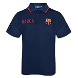 FC Barcelona Official Soccer Gift Boys Crest Polo Shirt Blue