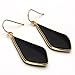 Top Plaza Womens Fashion Natural Gemstone Ear Hook Water Drop Ear Pendant Dangle Earring