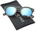 WearMe Pro Vintage Inspired Mirror Lens Round Horned Rim Frame Retro Sunglasses