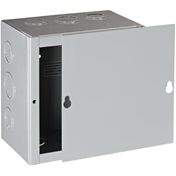 BUD Industries JB-3955-KO Steel NEMA 1 Sheet Metal Junction Box with Knockout and Lift-Off Screw Cover, 6