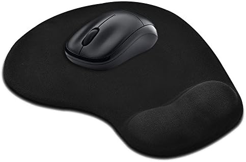 Ergonomic Gaming Office Silicone Gel Mouse Pad with Wrist Support - Non-slip Rubber Base- Black