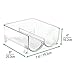 mDesign Stackable Plastic 2 Bottle Refrigerator Wine Rack - Kitchen Storage Organizer Holder for Storing Champagne, Wine, and Water Bottles - Stacking Wine Bottle Organizer for Fridge - 2 Pack - Clear