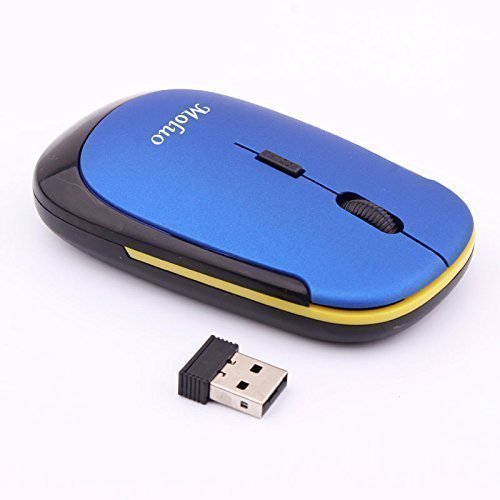 Moluo Black Cordless USB Receiver Wireless 2.4G Optical Mouse Vista