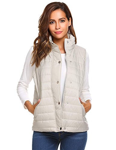 Beyove Women's Packable Lightweight Quilted Outdoor Puffer Vest Jacket Hooded Coat with Pocket