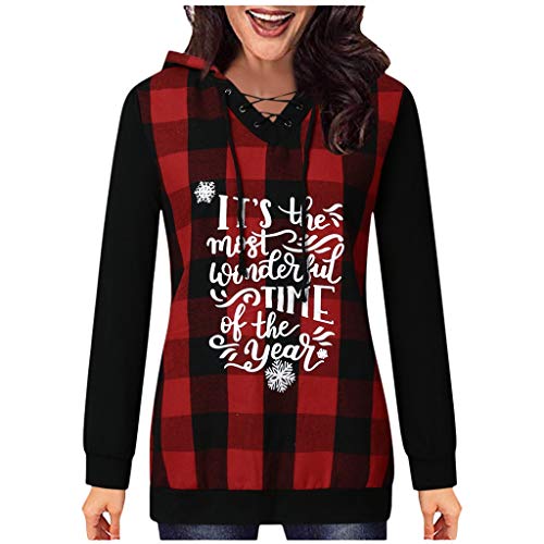 Women Tunic Tops and Blouses Simple Round Neck T-Shirt Sweatshirt, LIM&Shop Long Sleeve Christmas Pullover Hoodies
