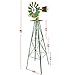 Tangkula 8.3FT Windmill Yard Garden Metal Ornamental Wind Mill Weather Vane Weather Resistant (Green)