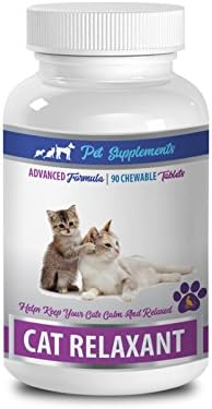 cat Relaxing Products - CAT Relaxant - Keeps Cats Calm and Relaxed - CHEWABLE Treats - Valerian for cat - 1 Bottle (90 Chews)