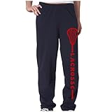 Lacrosse Fleece Sweatpants - Lacrosse Word In Stick