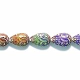 Shipwreck Beads Mirage Polymer Color Change Fancy Flame Oval Mood Beads, 15 by 23mm, 3-pack