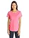 Hanes Women's X-Temp V-Notch Tee, Neon Pinkpop Heather, X-Large