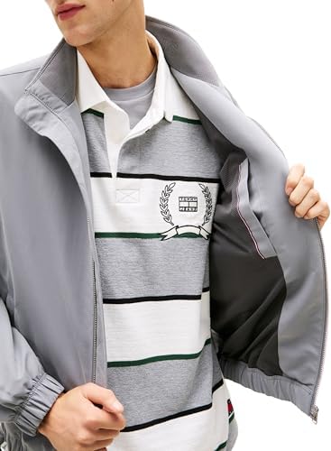 Herren Windbreaker Jacke mit Stretch-Bündchen und -Saum, Grau (Gravel Grey), XXL