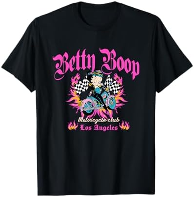 Amazon.com: Betty Boop Biker Outfit Motorcycle Pose T-Shirt
