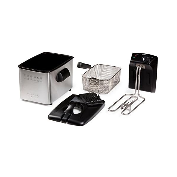 Domo-DO465FR-Stainless-Steel-Deep-Fryer-3000-W-4-liters Domo DO465FR Stainless Steel Deep Fryer, 3000 W, 4 liters