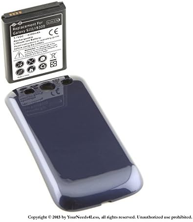 YN4L® 4300mAh extended battery for Samsung Galaxy S3 i9300; i747; T999; L710 + Blue cover