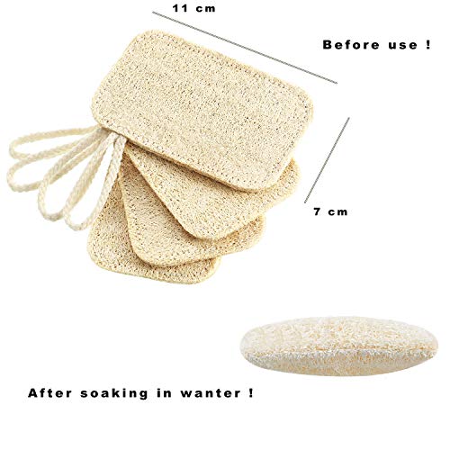 Natuurlijk serviesgoed, spoelspons, spons, vaatwasser, spons met koord, Luffaplantenvezel, keukenspons, keukenreiniging… - Afbeelding 4