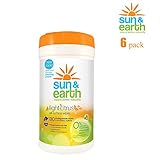 Sun & Earth Natural Biodegradable All Surface Wipes, Light Citrus, 80 Wipes (PACK OF 6)