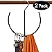 DOIOWN Belt Hangers Tie,Scarf,Shoes Non Slip Organizer Hangers Hook Rack (2 Pack-Black)