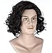 Diy-Wig Northern Snow King Wig Short Black Curly Cosplay Wigs for Men Cosplay Halloween Mens Costumes